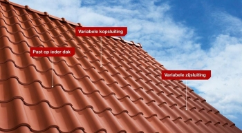 De OVH (Opnieuw Verbeterde Holle) dakpan is nu beschikbaar als een variabel verwerkbare versie, de OVH Vario De OVH (Opnieuw Verbeterde Holle) dakpan is nu beschikbaar als een variabel verwerkbare versie, de OVH Vario
